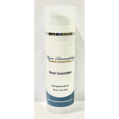Sheer Sunscreen SPF 50+ - Myers Dermatology & Clinical Spa